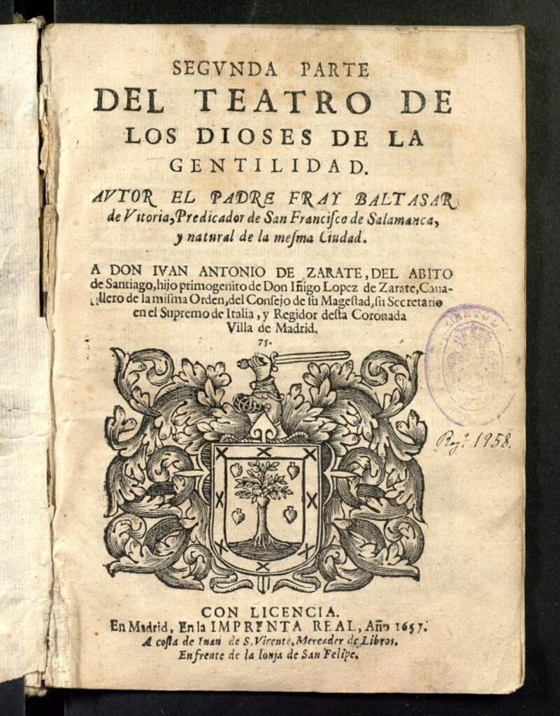 Miniatura de Segunda parte del Teatro de los Dioses de la Gentilidad