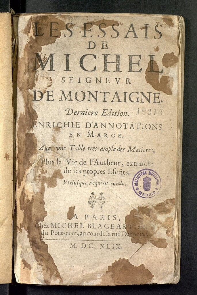 Miniatura de Les essais de Michel, seigneur de Montaigne