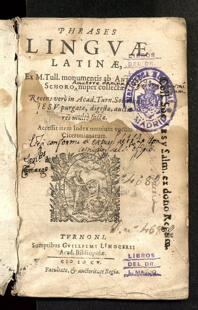 Miniatura de Phrases linguae latinae, ex M. Tull. monumentis