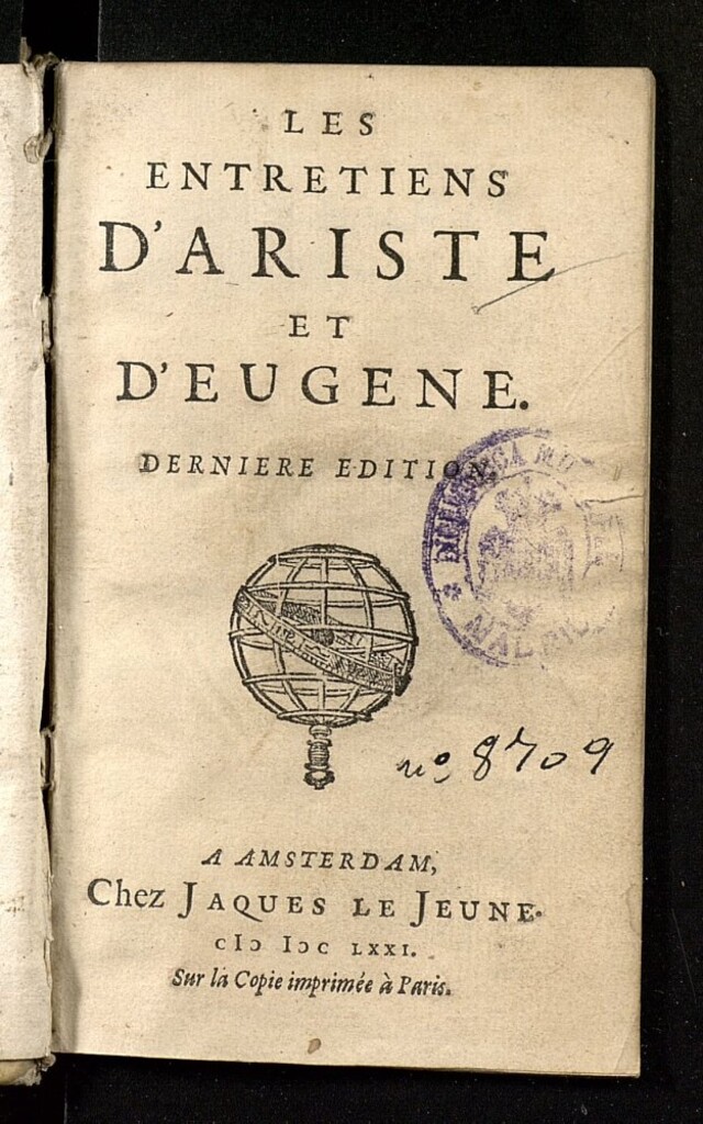 Miniatura de Les entretiens d´Ariste et d´Eugene