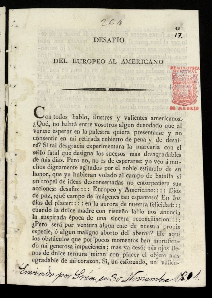 Miniatura de Desafío del europeo al americano