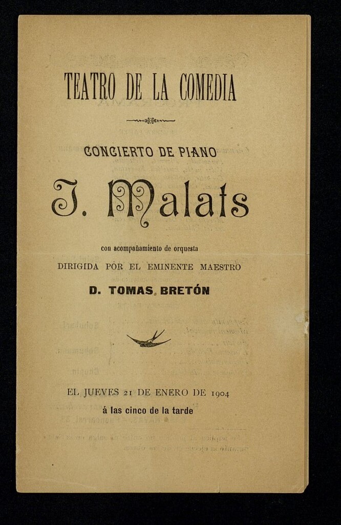 Miniatura de Programa de concierto: Teatro de la Comedia 1904