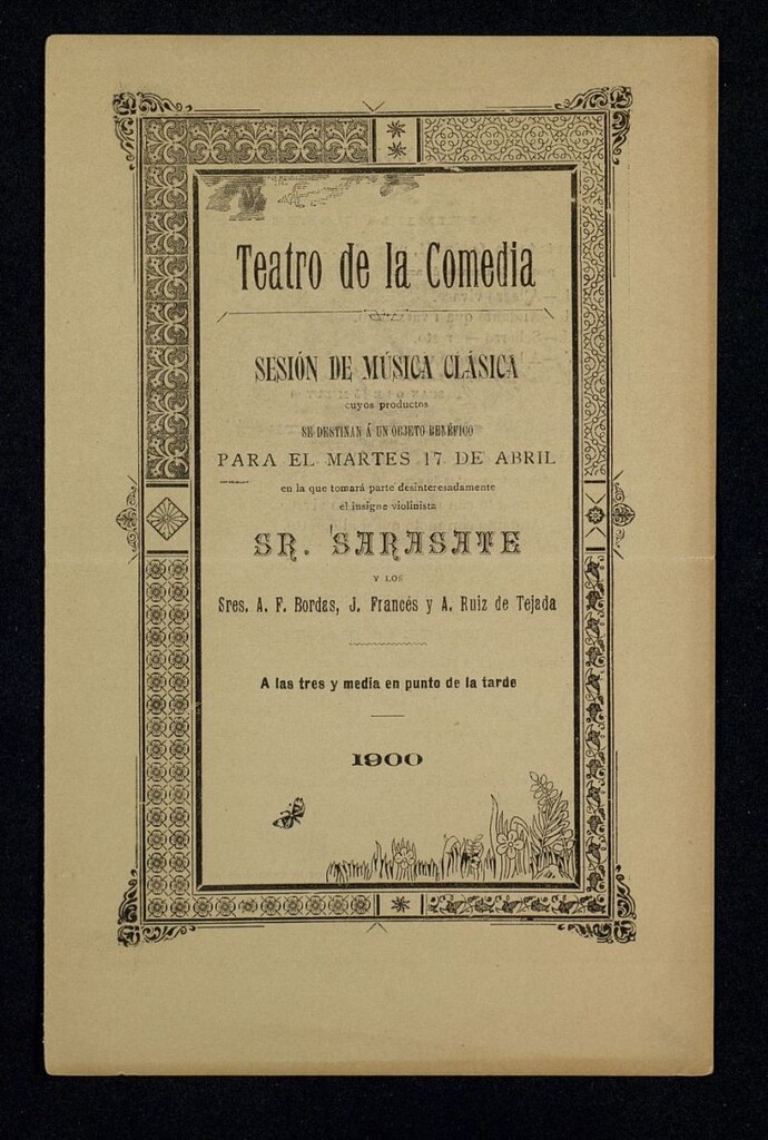 Miniatura de Programas de Conciertos: Teatro de la Comedia, 1900