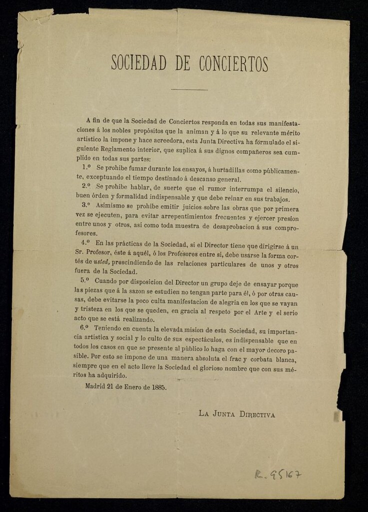 Miniatura de Reglamento Sociedad de Conciertos