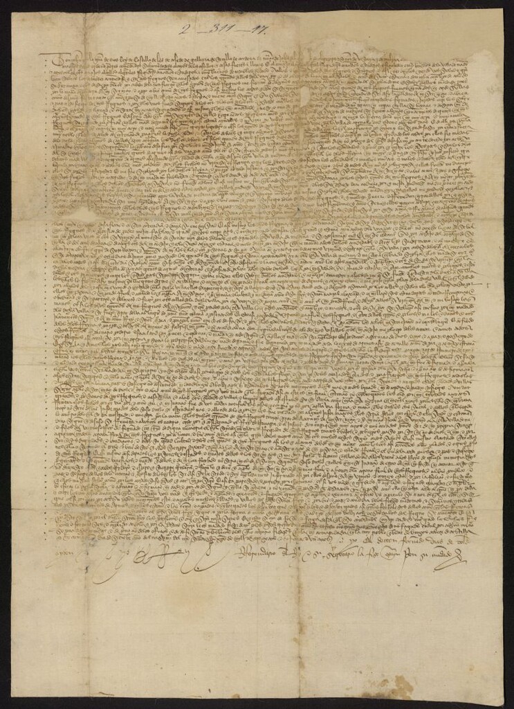 Miniatura de Provisión de Juan II dando cuenta l Concejo de Madrid de la pacificación del reino, alterado por don Álvaro de Luna, su hermano el arzobispo, y otros grandes señores
