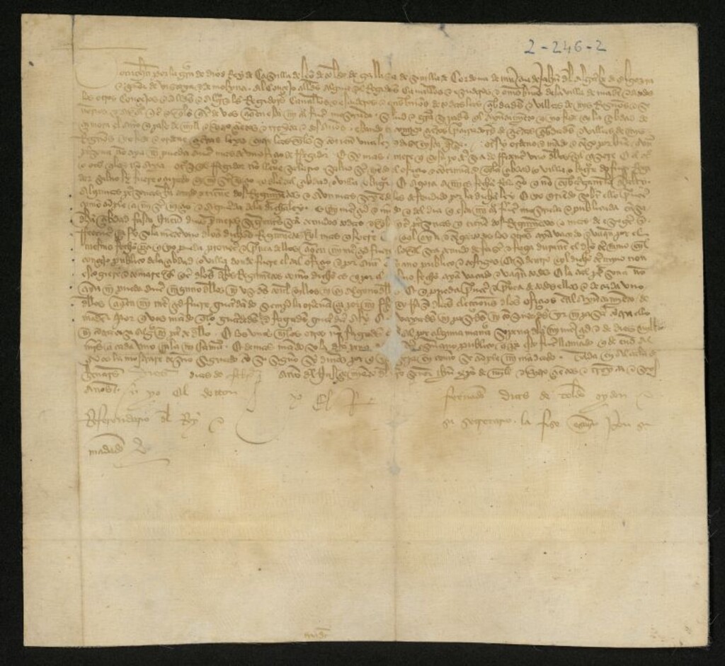 Miniatura de Provisión de Juan II ordenando que aquellos que tuvieren más de un oficio de regidor, elijan uno y dejen los demás vacantes a disposición de la Corona