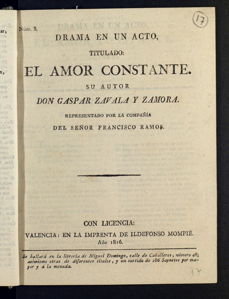 Miniatura de El amor constante