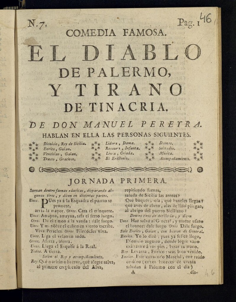 Miniatura de El diablo de palermo, y tirano de Tinacria