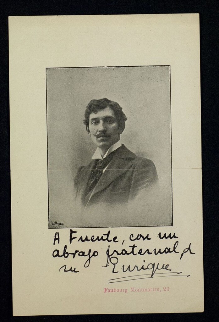 Miniatura de Fotografía de Enrique Gómez Carrillo dedicada a Ricardo Fuente