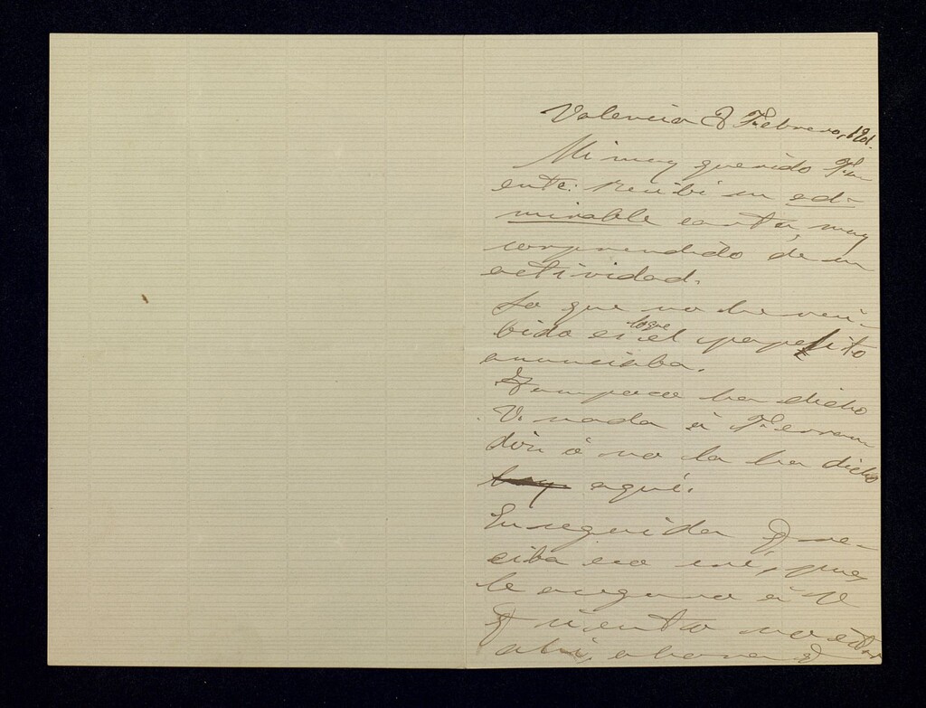 Miniatura de Carta de Roberto Castrovido a Ricardo Fuente dándole las gracias por su propuesta