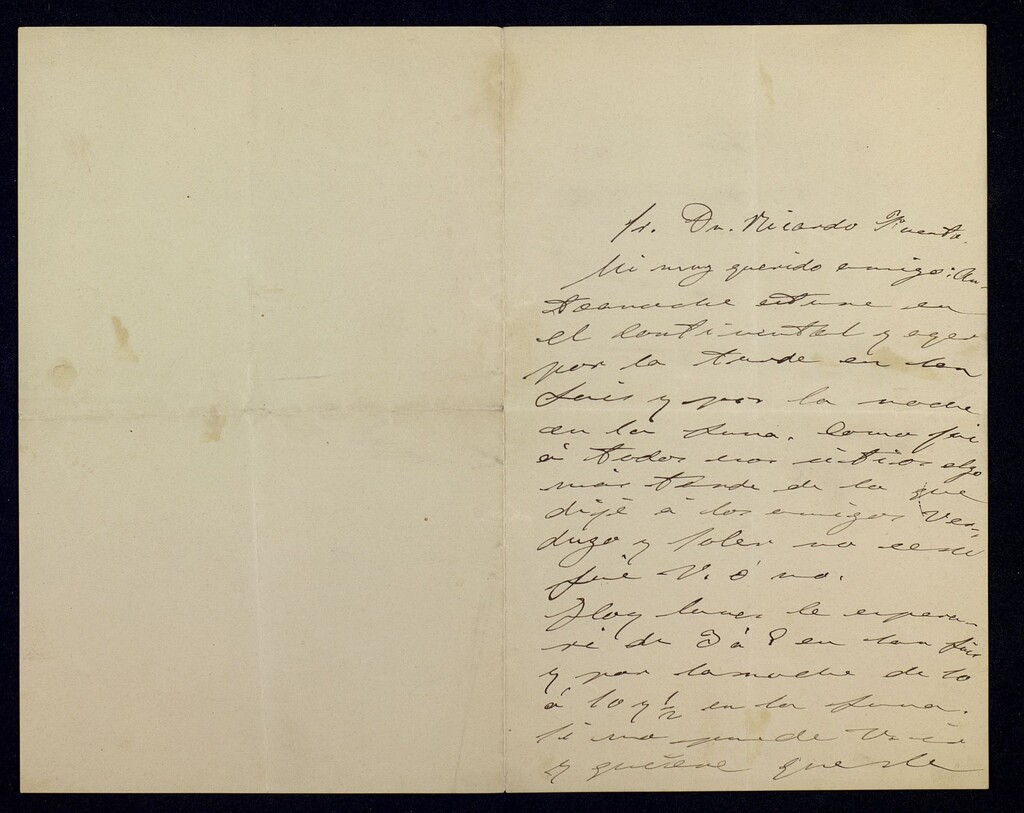 Miniatura de Carta de Roberto Castrovido a Ricardo Fuente