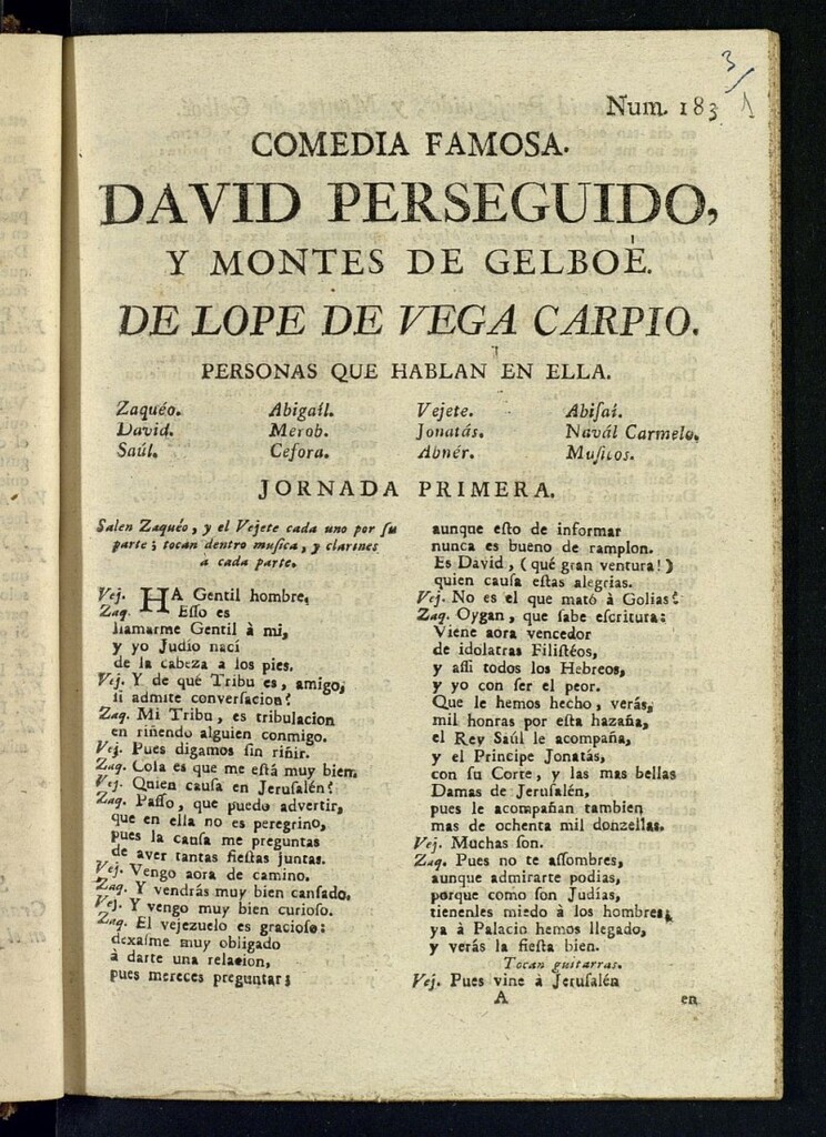 Miniatura de David perseguido y montes de Gelboe