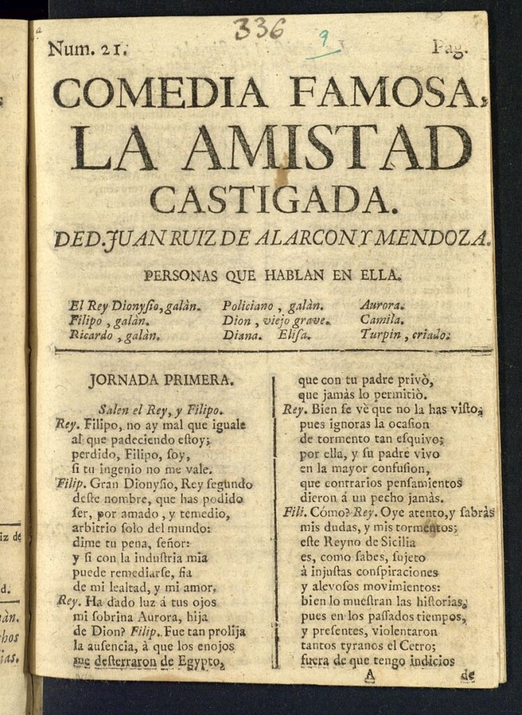 Miniatura de La amistad castigada