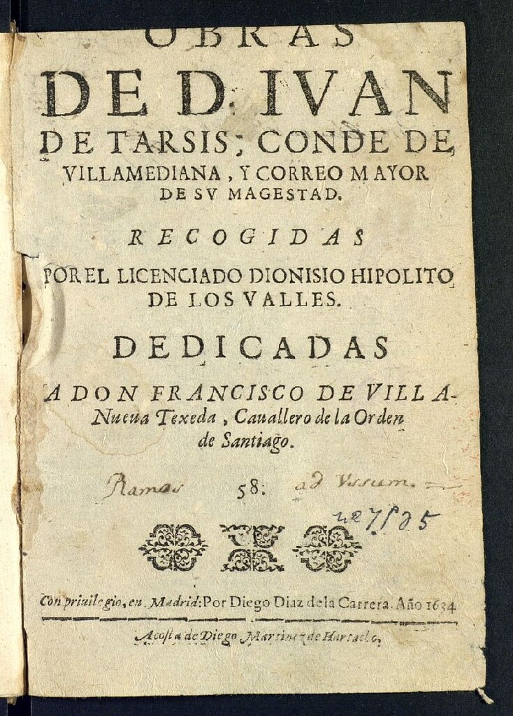 Miniatura de Obras de D. Iuan de Tarsis