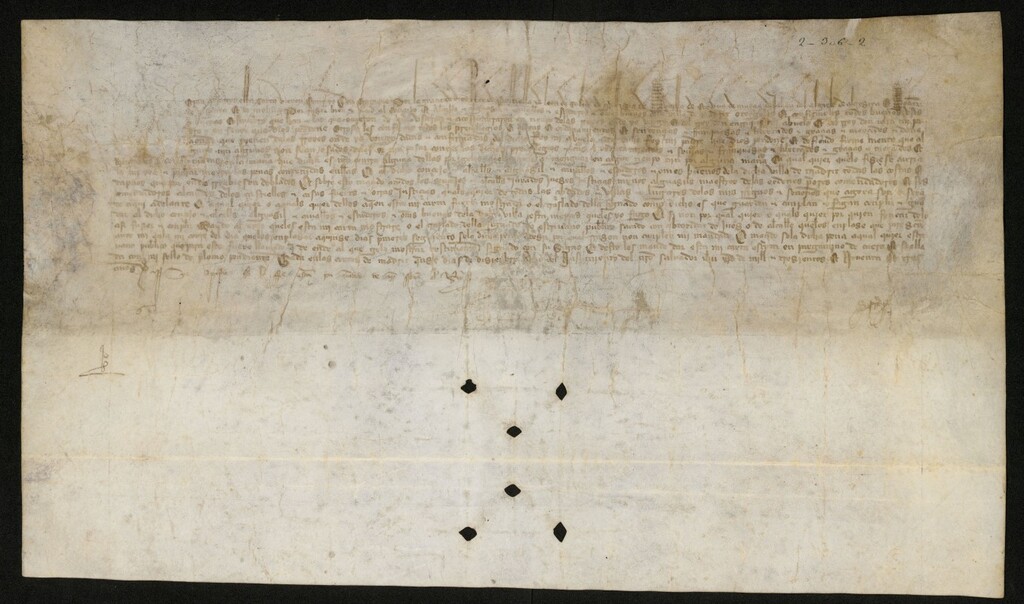 Miniatura de Privilegio de Enrique III, confirmando a Madrid sus usos y costumbres privilegios y sentencias favorables