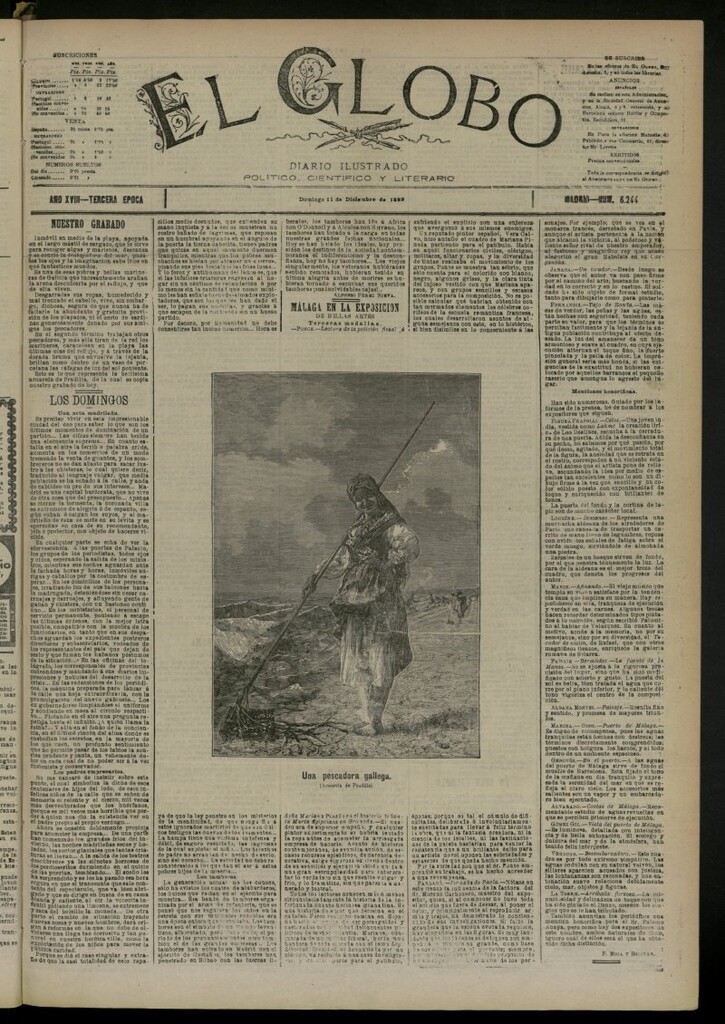 Miniatura de El Globo : diario ilustrado del 11 de diciembre de 1892, nº 6244