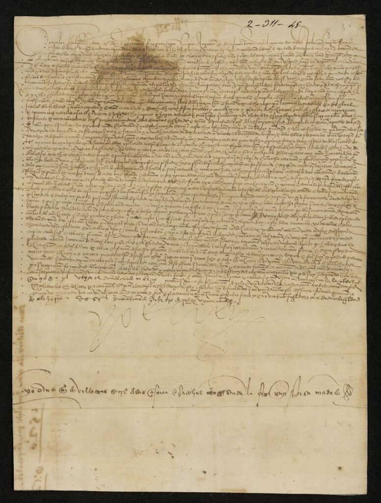 Miniatura de Provisión de don Carlos dirigida al Concejo de Madrid, convocando Cortes