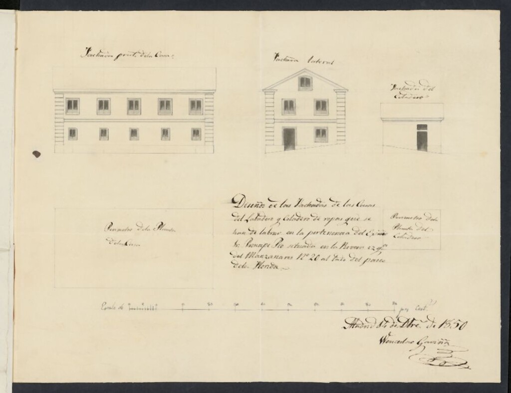 Miniatura de Licencia concedida a Don Vicente González Delgado para construir un lavadero y coladero de ropa en el margen izquierdo del Río Manzanares