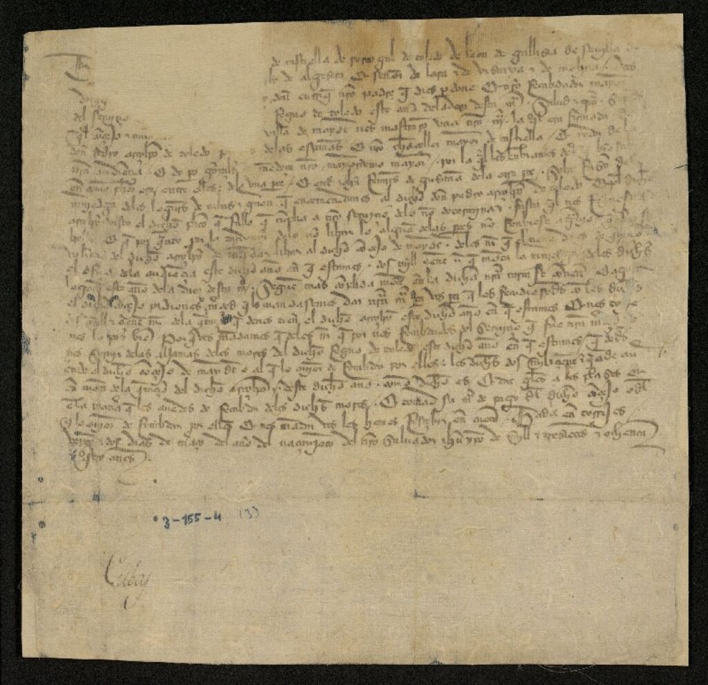 Miniatura de Provisión de Juan I mandando librar al Concejo de Madrid 2100 maravedís del sueldo o quitación que, como oidor de la Audiencia, recibía el arzobispo de Toledo, cantidad equivalente al importe de la martiniega de los lugares de Cuba y Griñón de ese año
