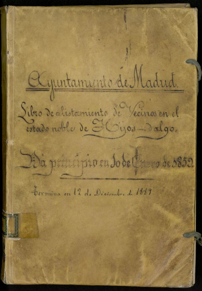 Miniatura de Hidalguías: Libro de alistamiento de vecinos en el estado noble (Caballeros Hijosdalgo)