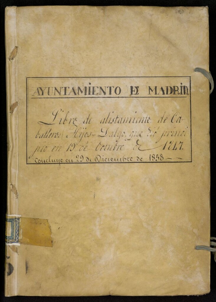 Miniatura de Hidalguías: Libro de alistamiento de vecinos en el estado noble (Caballeros Hijosdalgo)