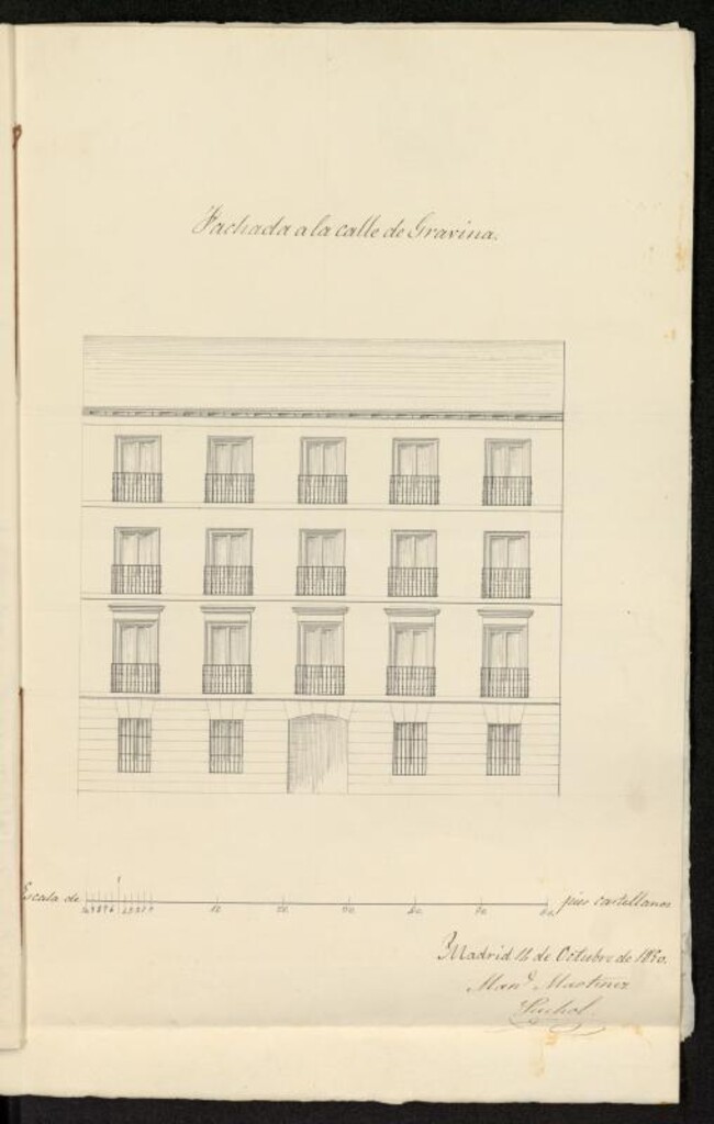 Miniatura de Licencia concedida a Don Tomás de Cordova para construir un edificio de nueva planta en la calle Gravina