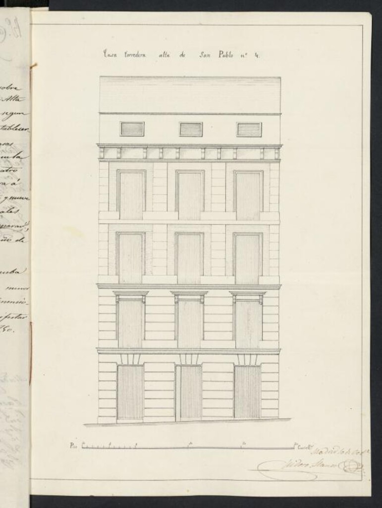 Miniatura de Licencia concedida a Don Gaspar María Soliveres para edificar en la calle Corredera Alta de San Pablo, 4