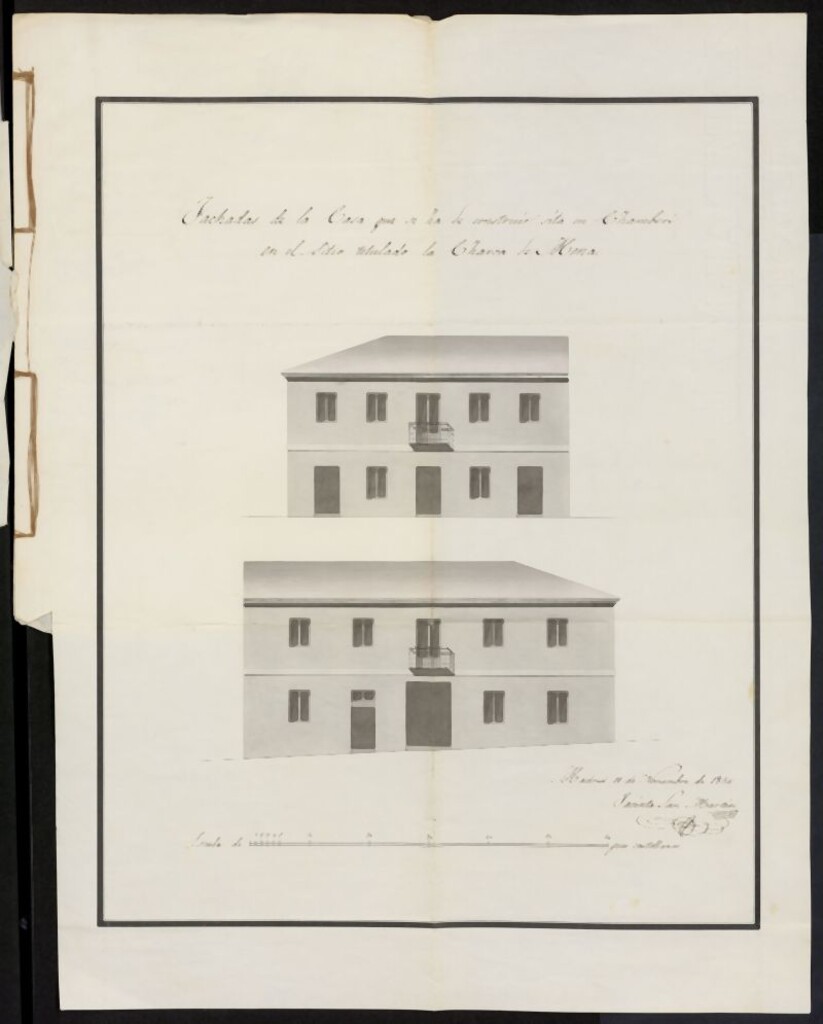Miniatura de Licencia concedida a Don Domingo Pérez Villamil para edificar una casa en el barrio de Chamberí, en un lugar denominado en las Charcas de Mena