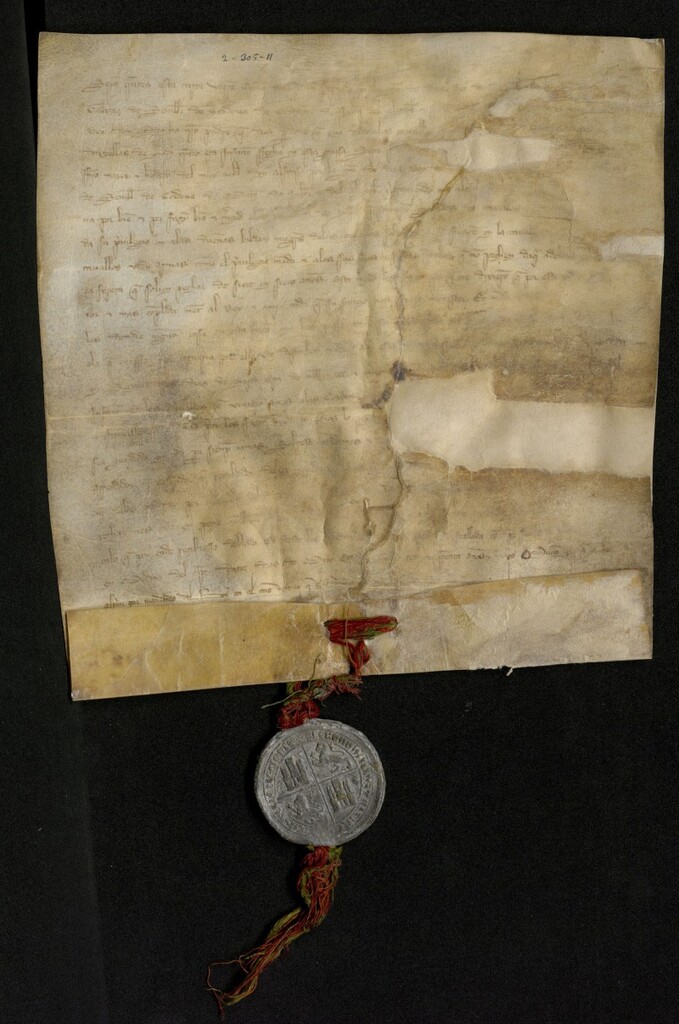 Miniatura de Privilegio de Fernando IV confirmando a Madrid la exención de moneda forera otorgada por Sancho IV a los caballeros de la Villa y sus viudas