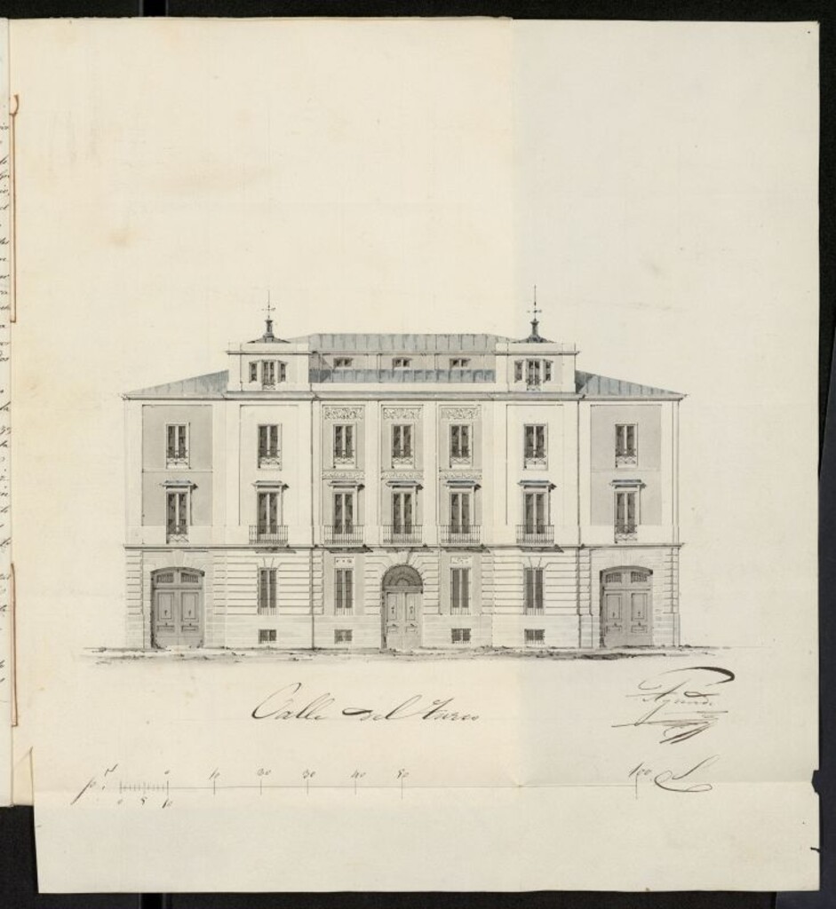 Miniatura de Licencia concedida a Don Manuel Carbajal Laso de la Vega para construir una casa en la calle de la Greda, esquina a la de Turco, y abono de pies de sitio segregados para uso público al tiempo de la edificación