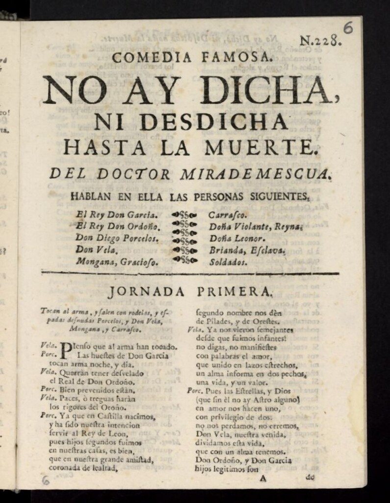 Miniatura de No hay dicha ni desdicha hasta la muerte