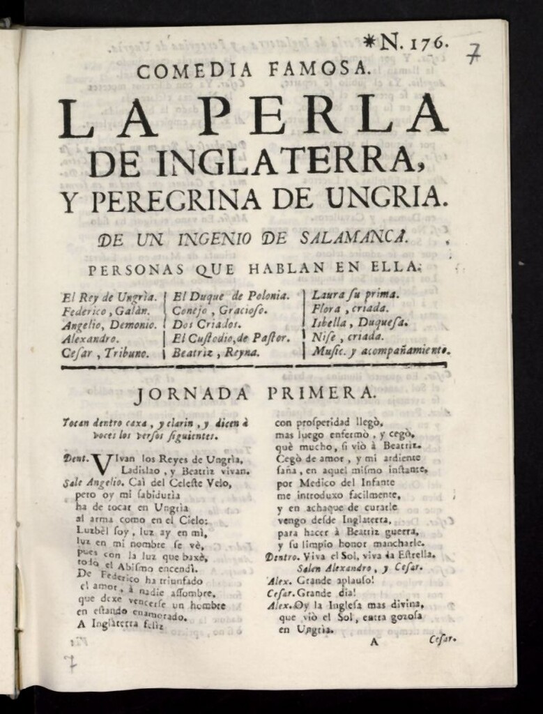 Miniatura de La perla de Inglaterra y peregrina de Hungría