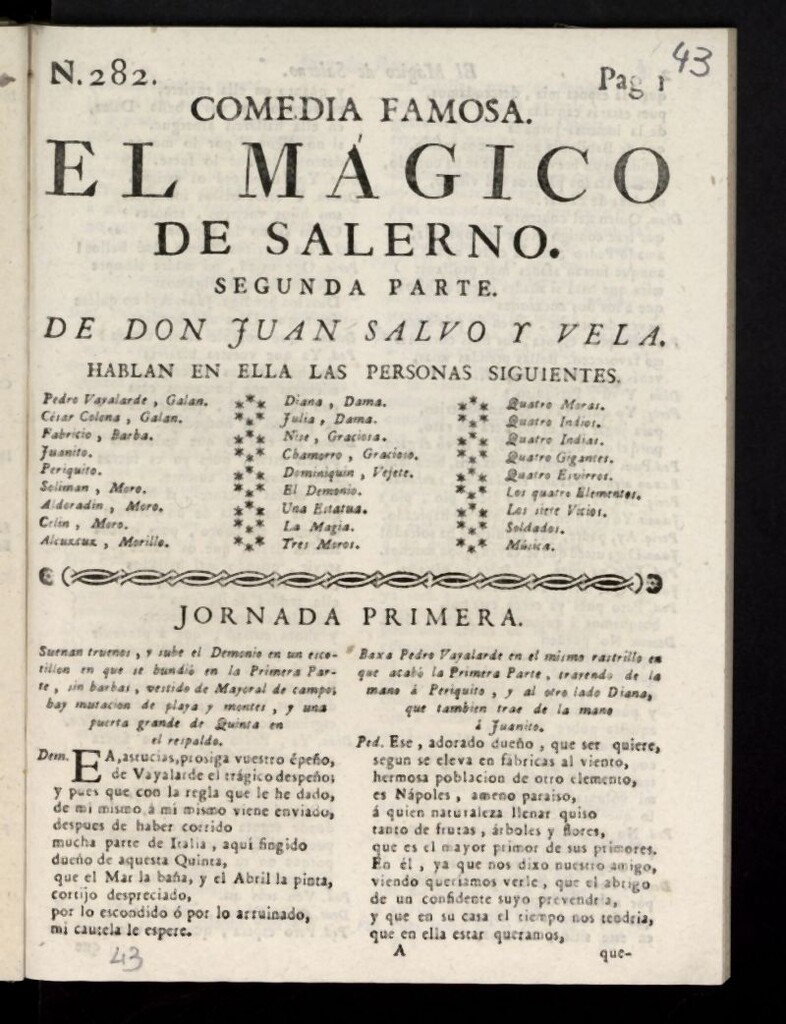 Miniatura de El mágico de Salerno, Pedro Vayalarde. Segunda parte