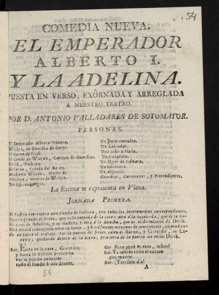 Miniatura de El emperador Alberto I y la Adelina