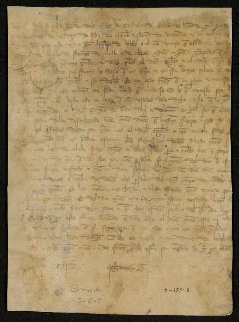 Miniatura de Provisión de Alfonso XI ordenando al arzobispo de Toledo y al Concejo de Alcalá de Henares respeten el derecho que Madrid tiene sobre la isla del Jarama