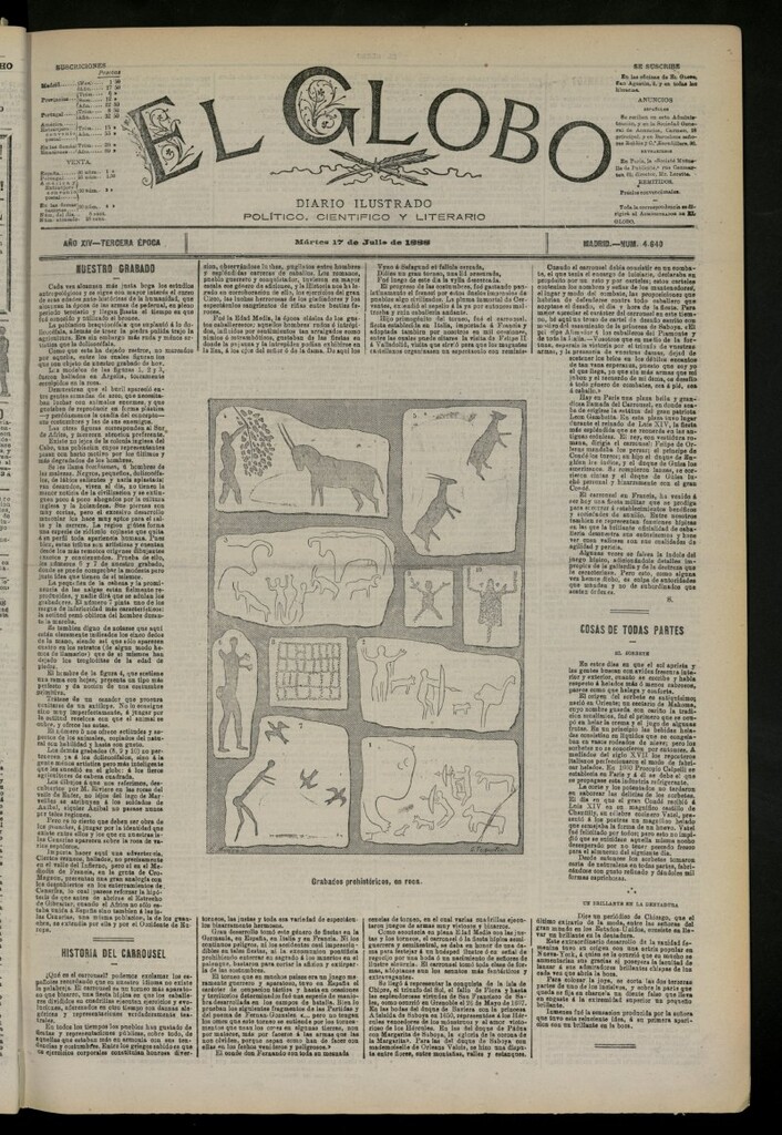 Miniatura de El Globo : diario ilustrado del 17 de julio de 1888, nº 4640