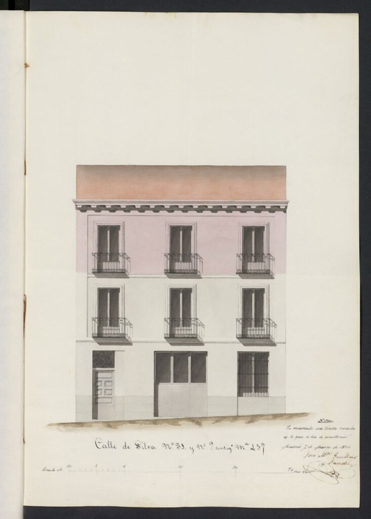 Miniatura de Licencia concedida a Don Francisco Pérez para construir un segundo piso en la casa de la calle de Silva, 31