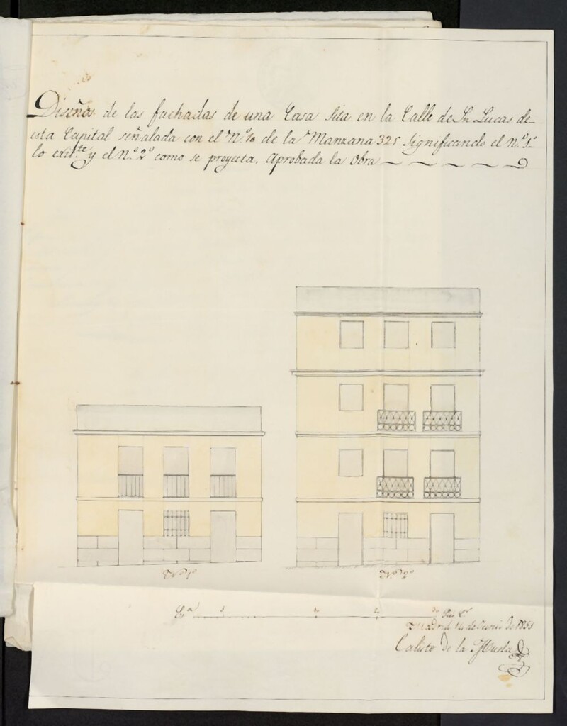 Miniatura de Licencia concedida a Don Luis Alonso para levantar piso segundo y sotabanco en la casa de la calle de San Lucas, 10
