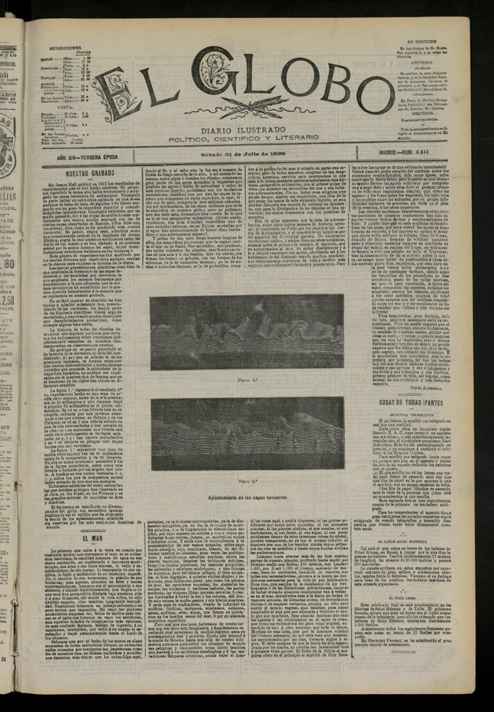 Miniatura de El Globo : diario ilustrado del 21 de julio de 1888, nº 4644