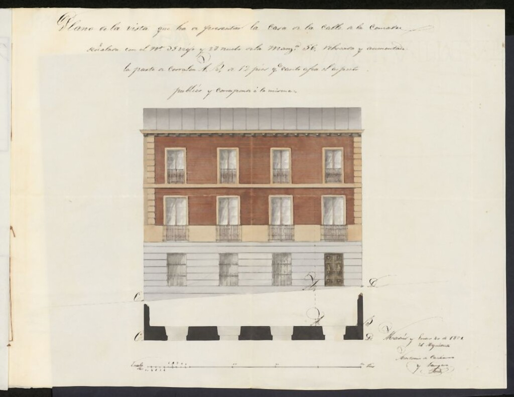 Miniatura de Licencia concedida a Don Miguel Gutiérrez de la Parada para ejecutar varias obras en la casa situada en la calle de la Comadre, 28