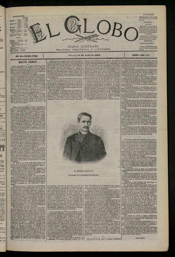 Miniatura de El Globo : diario ilustrado del 28 de julio de 1888, nº 4651