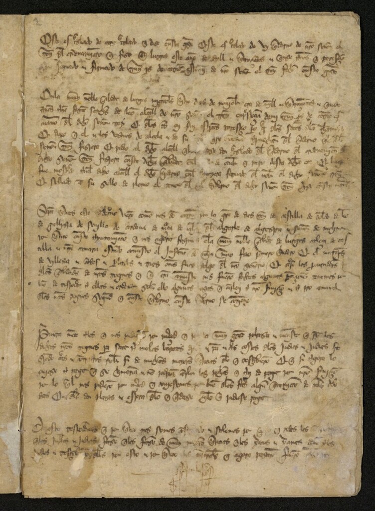 Miniatura de Ordenamiento de las Cortes de Burgos regulando los préstamos entre judíos y cristianos, el arrendamiento de las rentas y las responsabilidades por muertes de los judíos en los Concejos