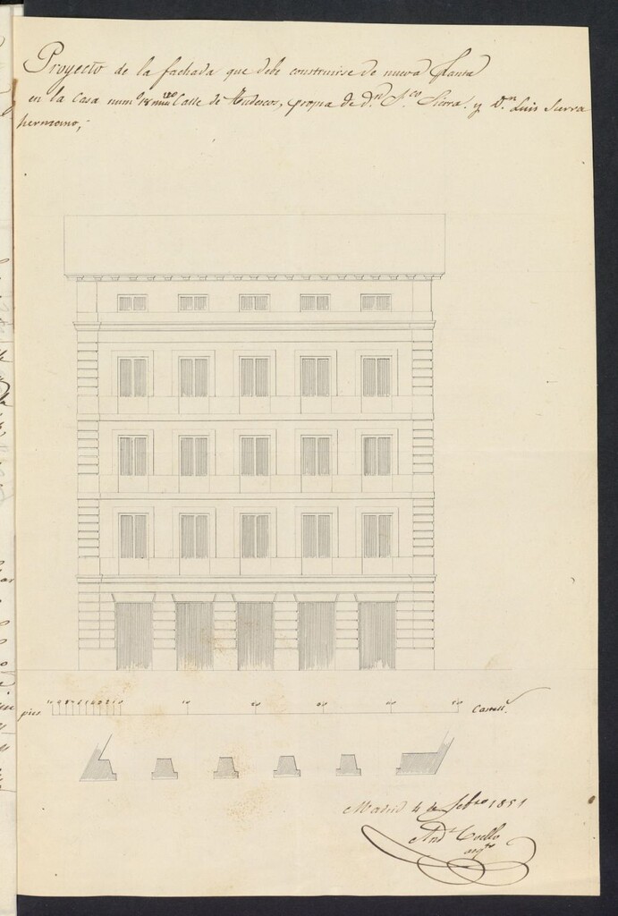 Miniatura de Licencia concedida a Don Francisco y a Don Luis Rodríguez Sierra para edificar una casa en la calle de Tudescos, 18