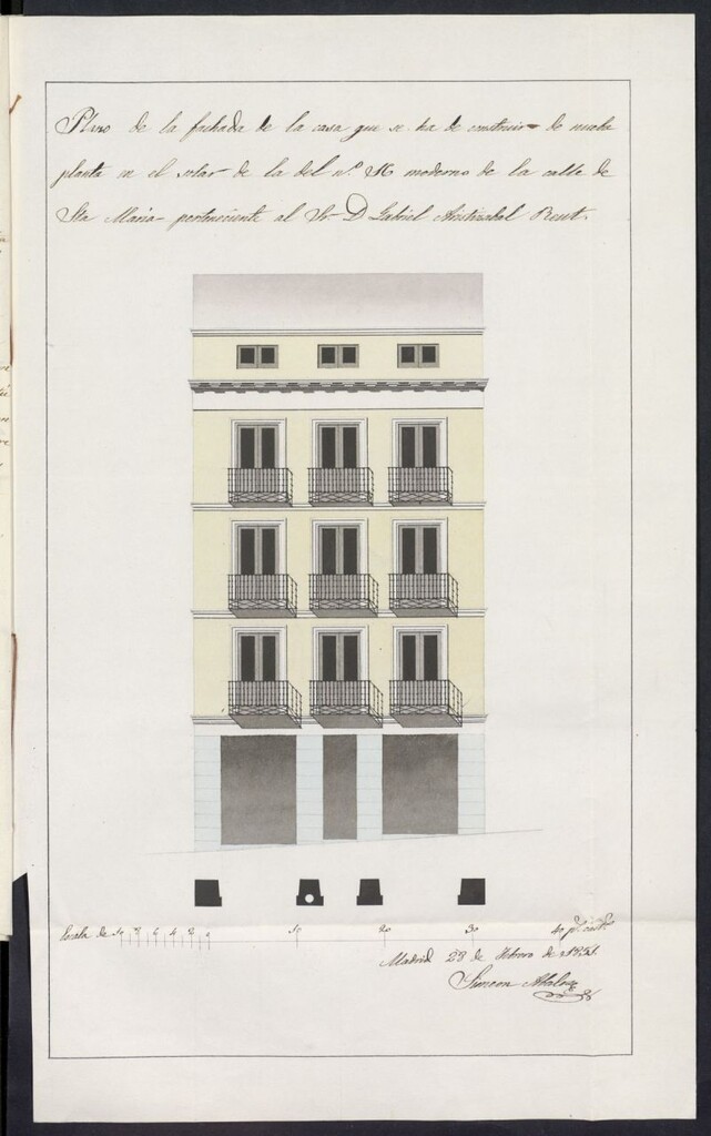 Miniatura de Licencia concedida a Don Gabriel Aristizabal Bent para edificar una casa en la calle de Santa María, 16