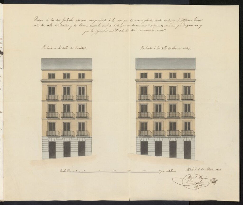 Miniatura de Licencia concedida a Don Juan Gómez para edificar una casa en la calle de Zurita, 34 con accesorios a la de Buenavista, 39
