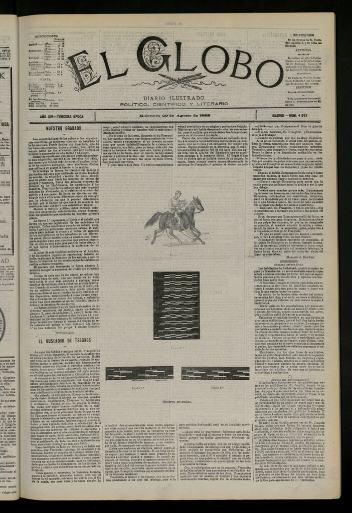 Miniatura de El Globo : diario ilustrado del 29 de agosto de 1888, nº 4683