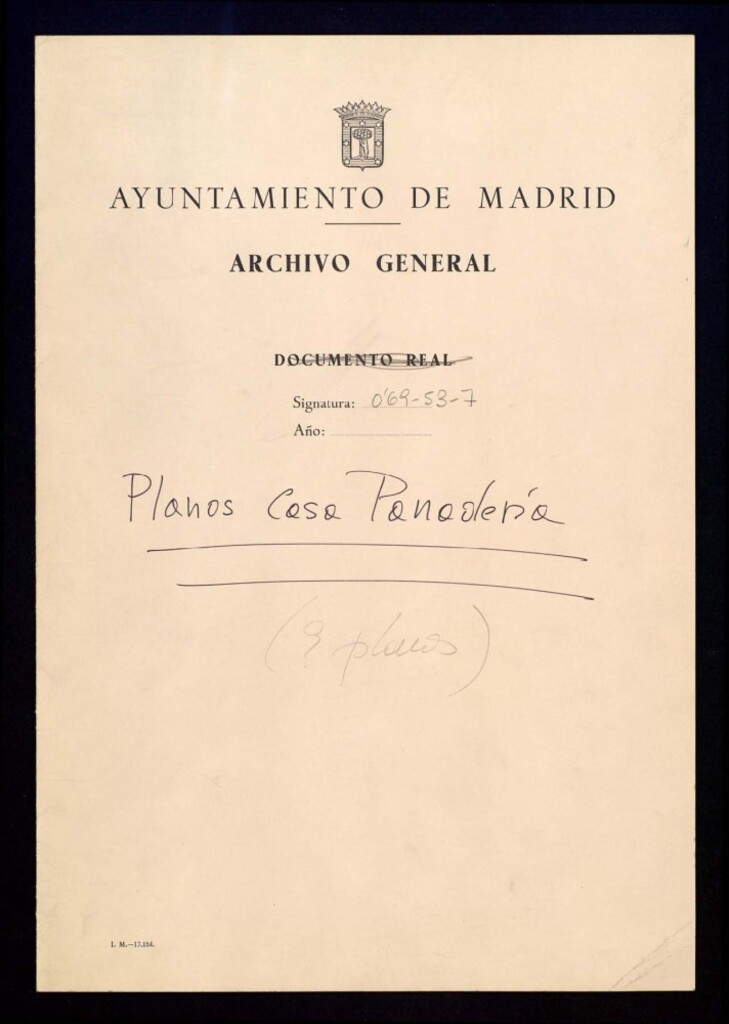 Miniatura de Casa Panadería. Planos de la reforma efectuada en 1888.