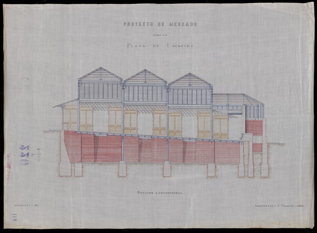 Miniatura de Proyecto de Mercado para la pza. Lavapiés. 1886