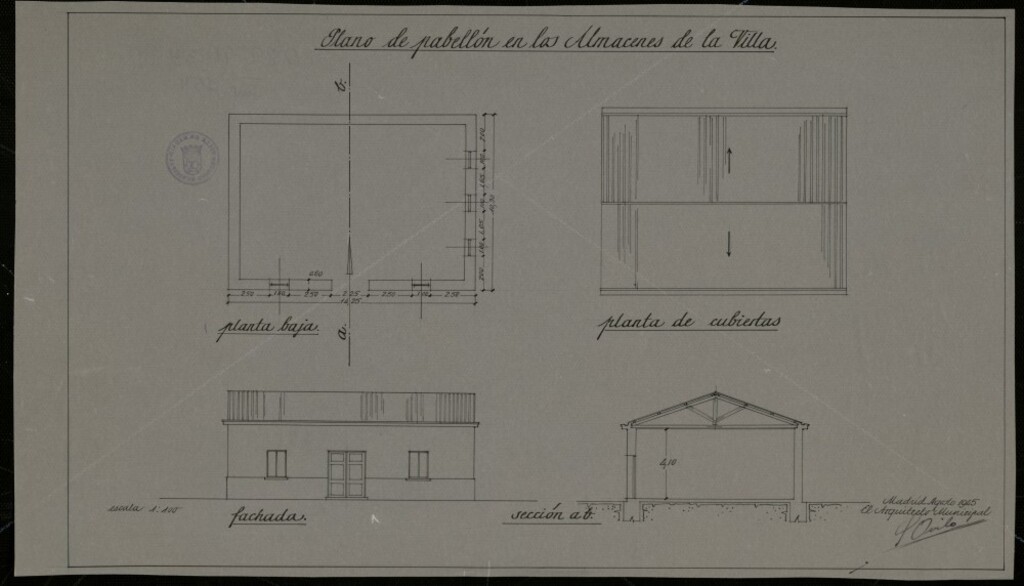 Miniatura de Plano de Pabellón Almacenes de la Villa.