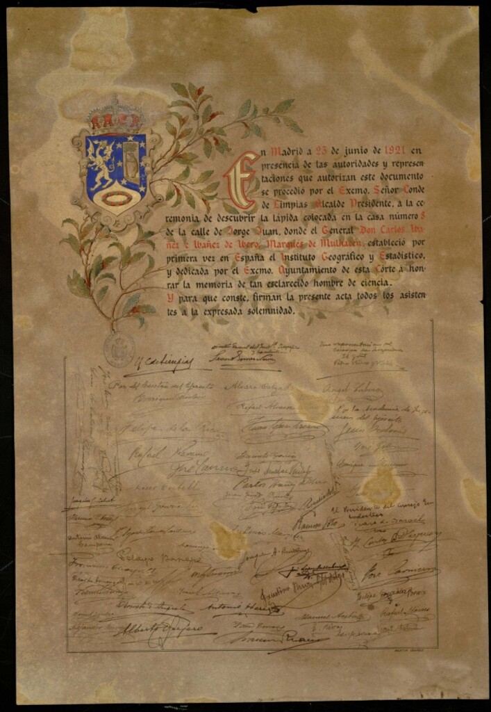 Miniatura de Firmas solemnes lápida para Carlos Ibáñez de Ibero 23 junio 1921